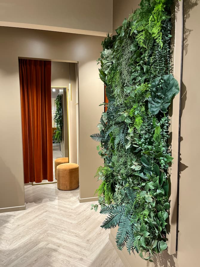 Scan Studio - b.young Plant wall by fitting room